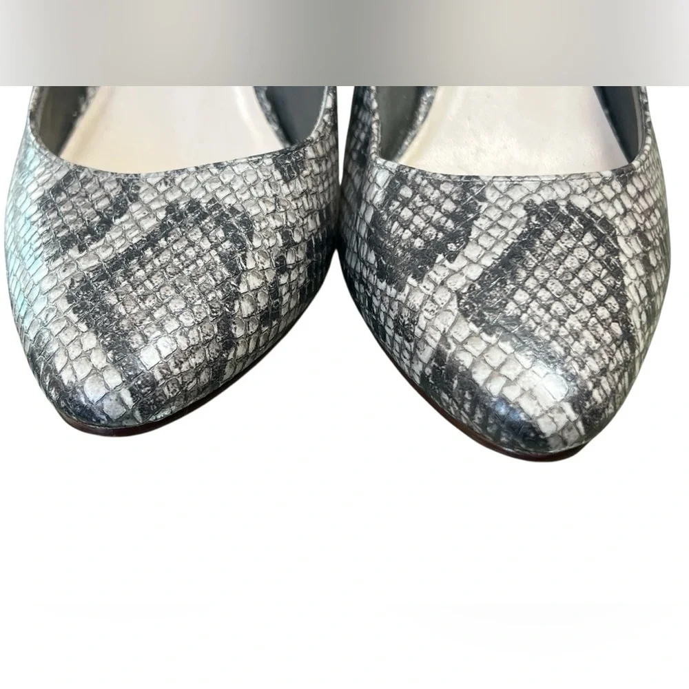 Cole Haan Lena snake print leather wedge heels